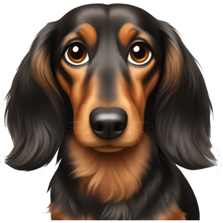 Long haired dachshund  emoji