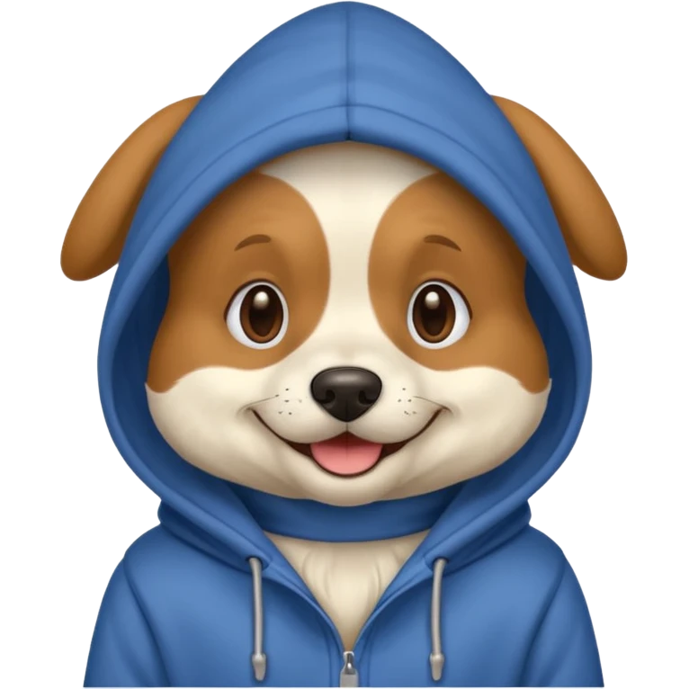 Dog wearing a hoodie  emoji