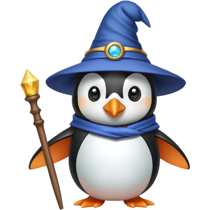 Penguin Wizard emoji
