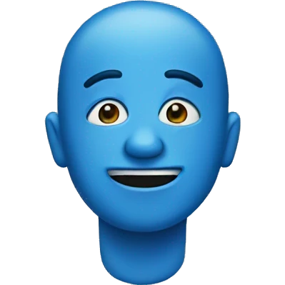 Blue face emoji