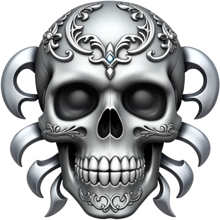 skull goth jewelry emoji