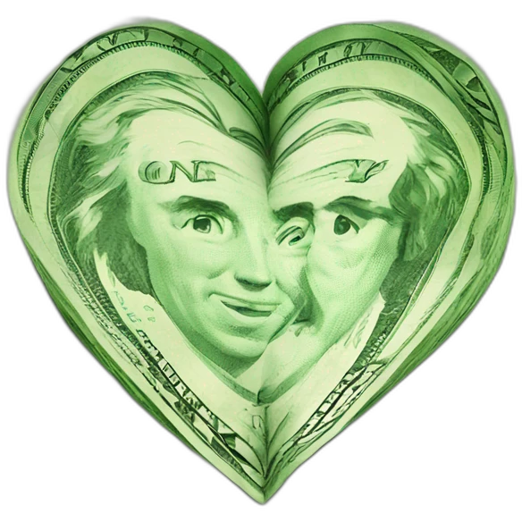 Money heart emoji