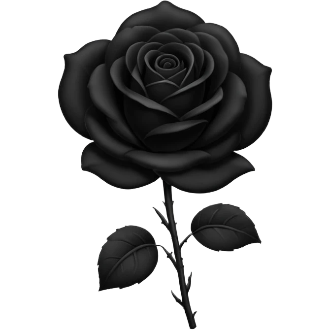 Rosa negra emoji