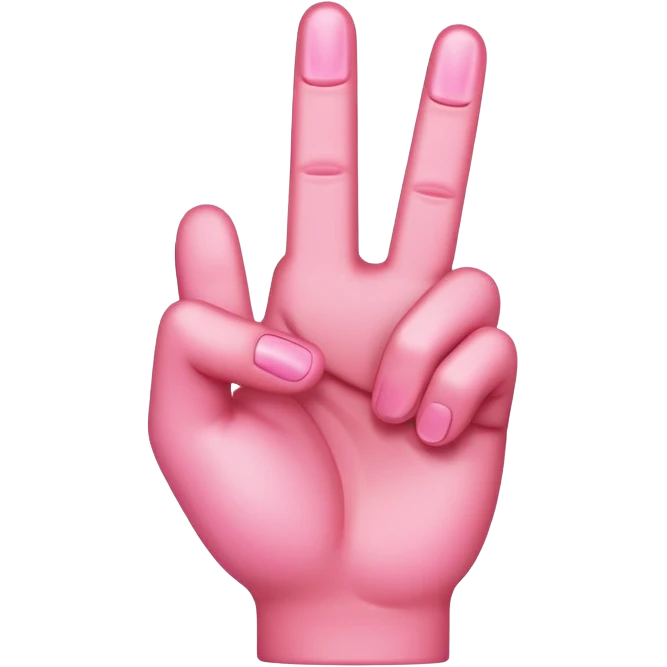 Pink middle finger emoji