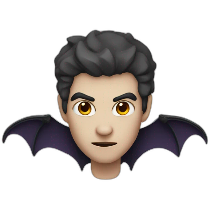 A vampire with bat ears emoji