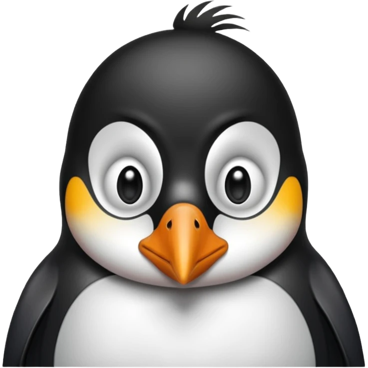 A mentally ill penguin emoji