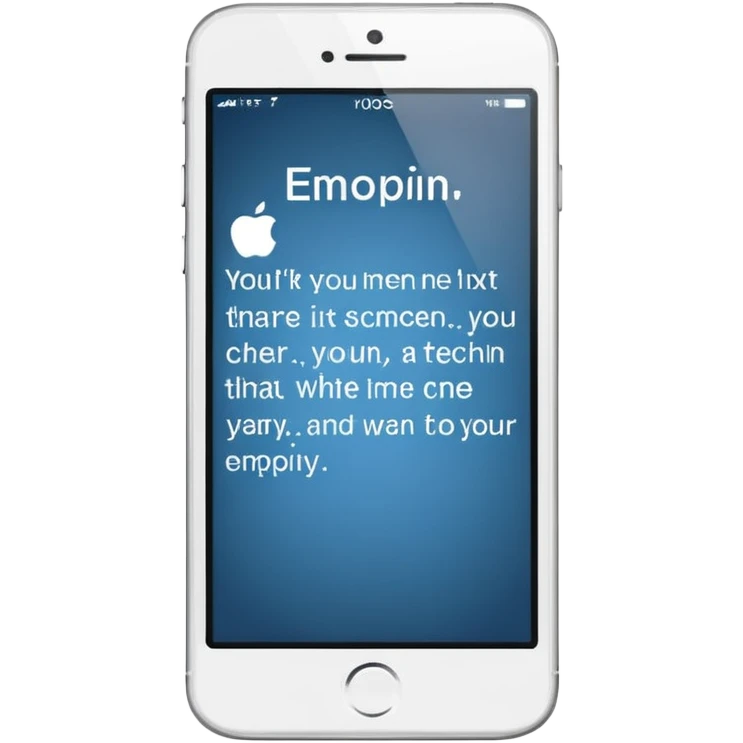 screen with written text only emoji