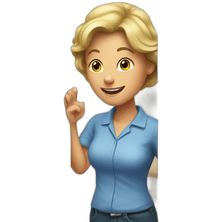 mom oppening door emoji