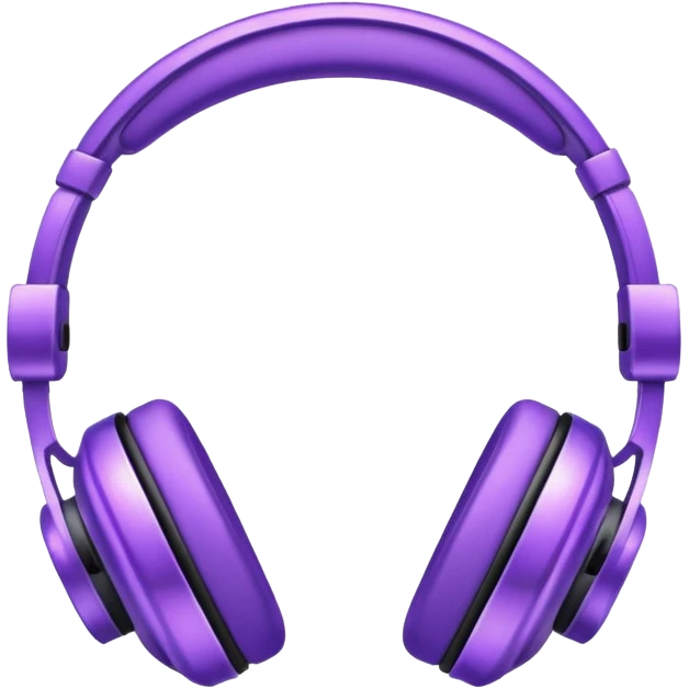 glitter purple headset emoji