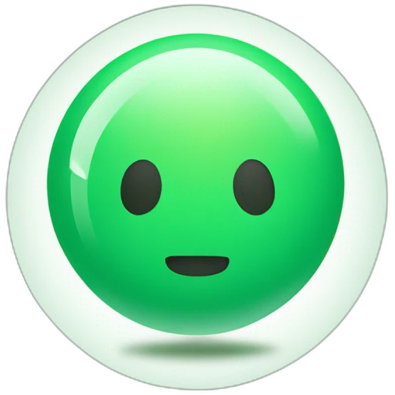 frutiger aero orb green emoji