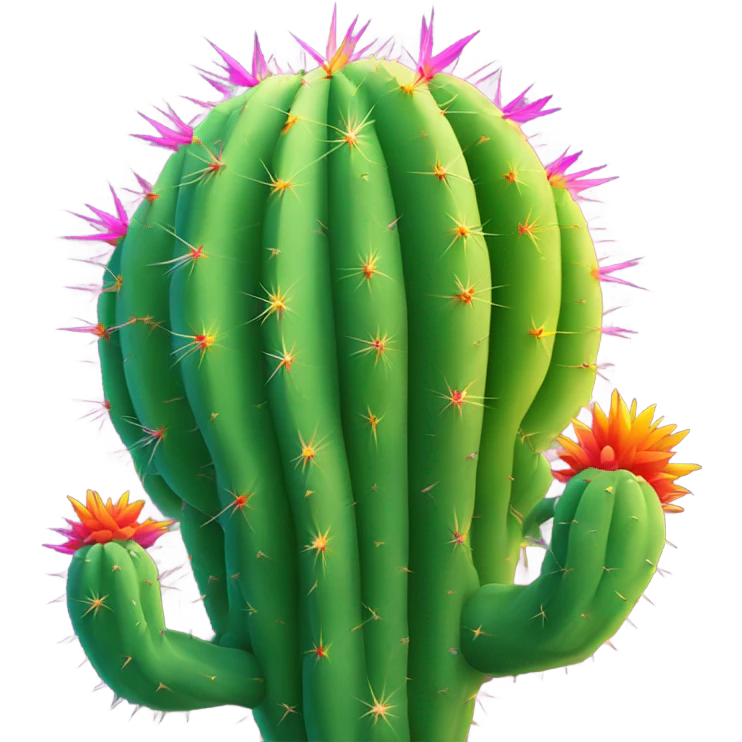 Rainbow cactus  emoji