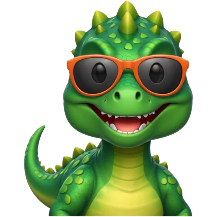 Dinosaur with sunglasses emoji