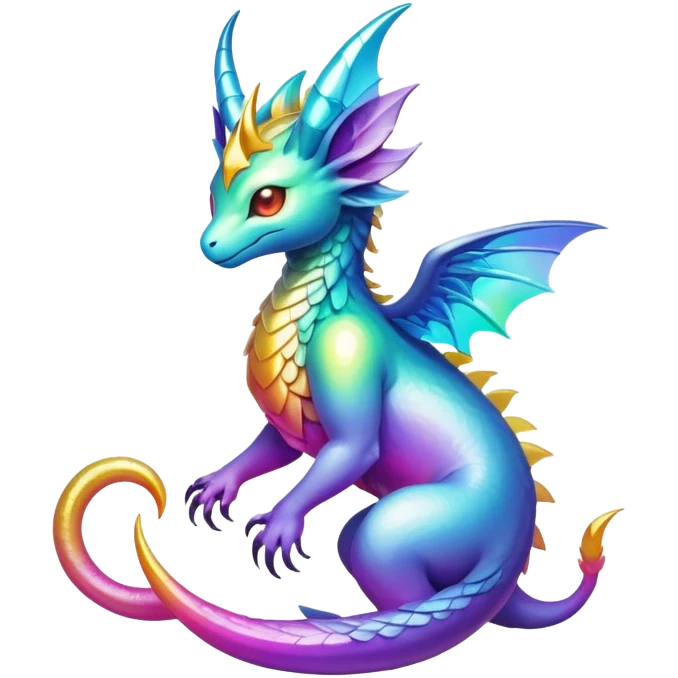 Epic divine legendary complex detailed iridescent gradients aesthetic-scenery-Fakémon-creature emoji