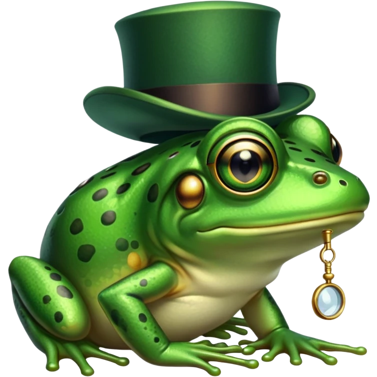 Frog being posh emoji