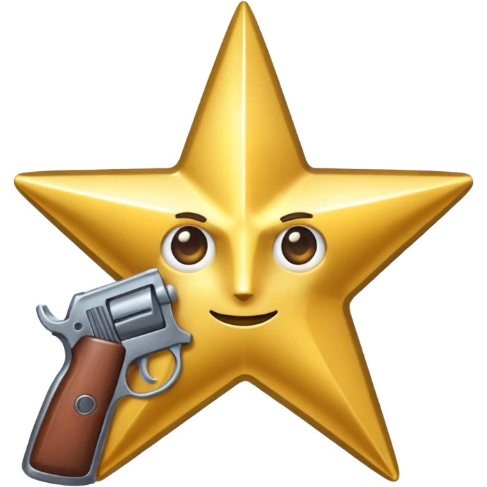 A star with a gun emoji