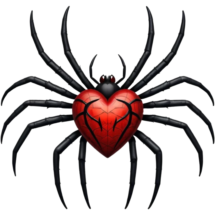 heart with a gothic spider emoji