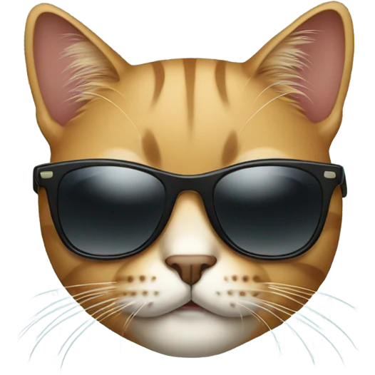 Cat with sunglasses emoji