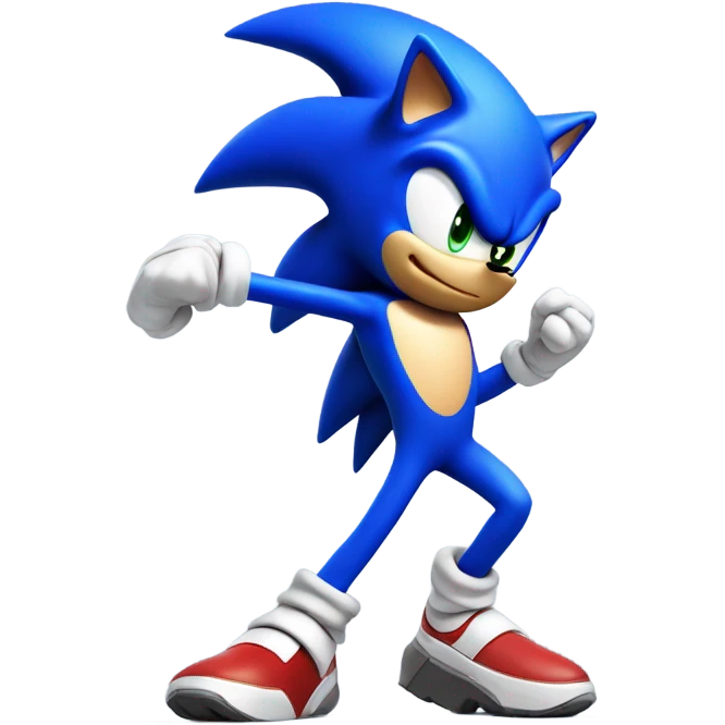 Sonic running fast emoji