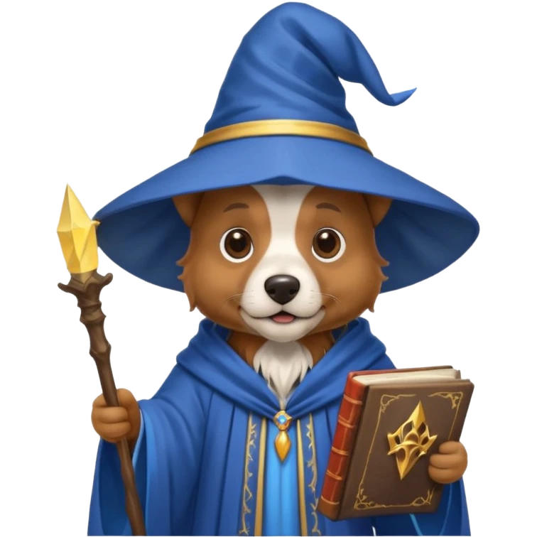 Dog wizard emoji