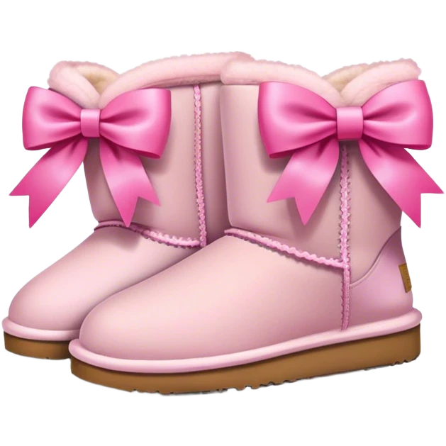 Super cute and cool Uggs with pink bows emoji