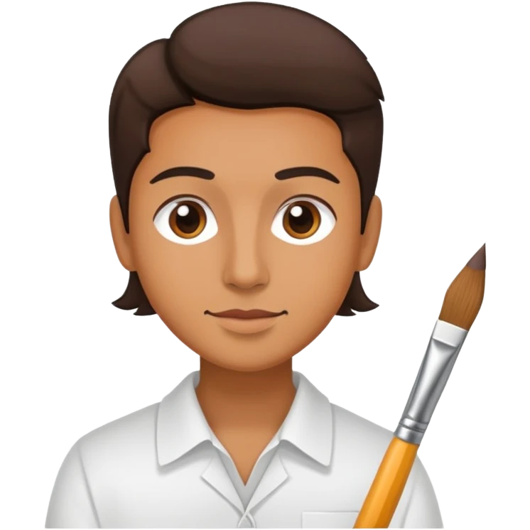 Make artist with paintbrush and pencil  emoji