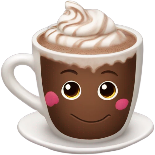 Whimsical hot chocolate  emoji