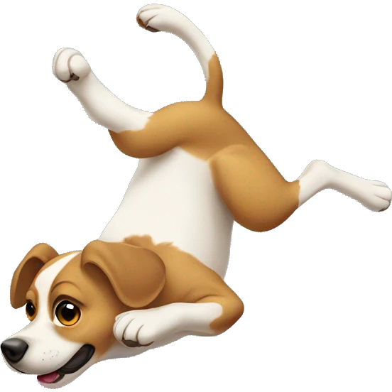 Dog doing a backflip emoji