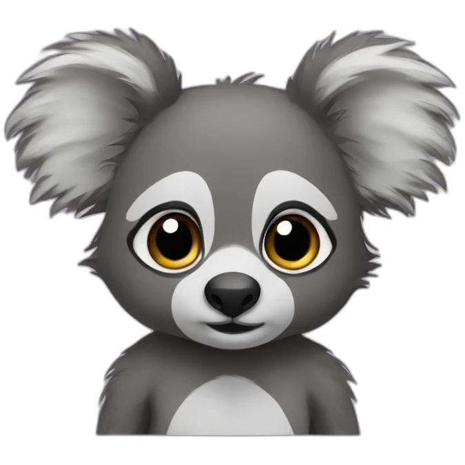 Mix of Koala and raccoon emoji