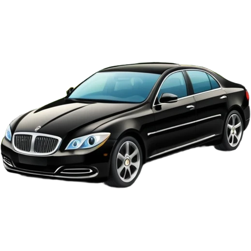 luxury car is driving on a scenic highway with beautiful landscape around emoji