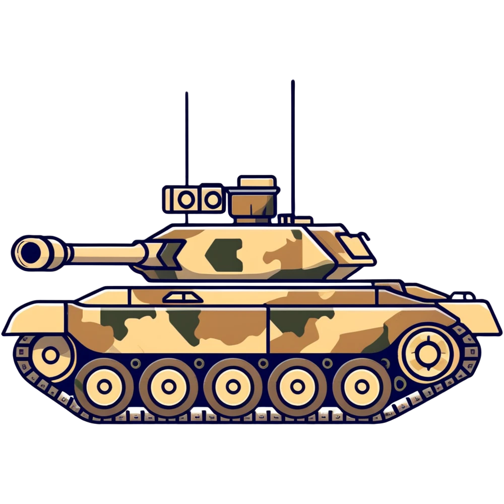 Indian Army T-90 tank with desert camouflage pattern emoji