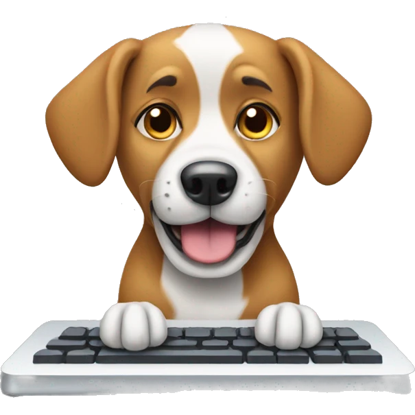 Dog typing  emoji