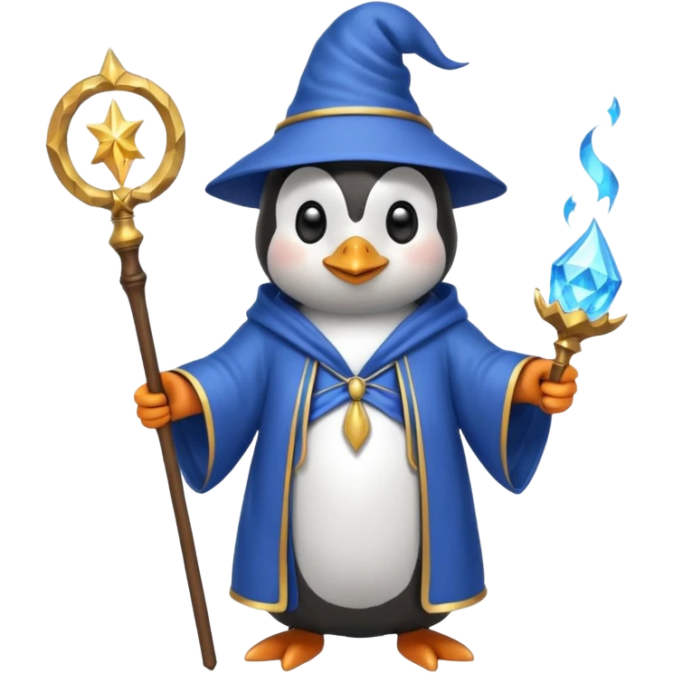 Penguin Wizard emoji