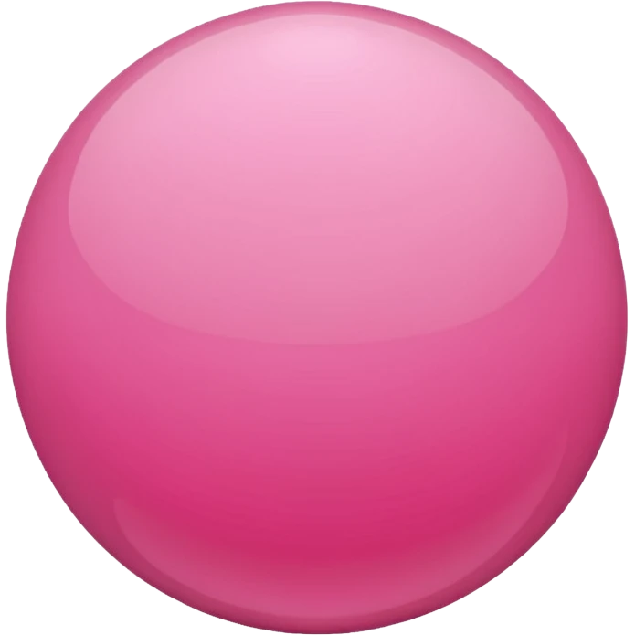 a spherical monochromatic pink  emoji