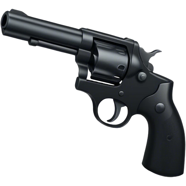 Silhouette revolver emoji