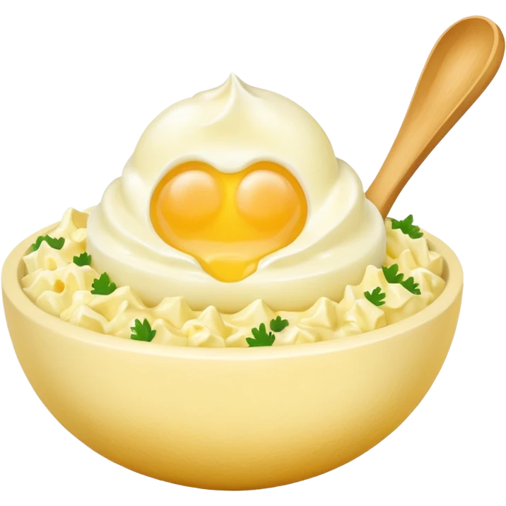 a scoop of egg salad, simple, clear emoji