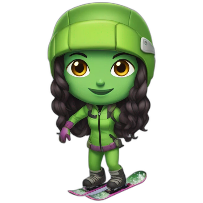 Gamora snowboard emoji
