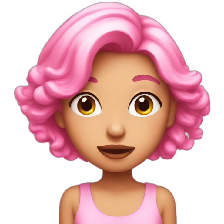 Pink mood emoji