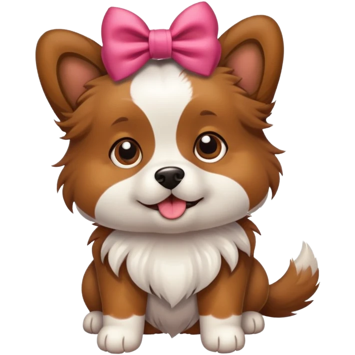 Dog with a bow  emoji