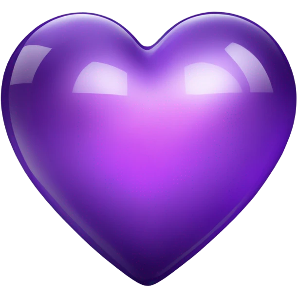Shiny glass violet heart  emoji