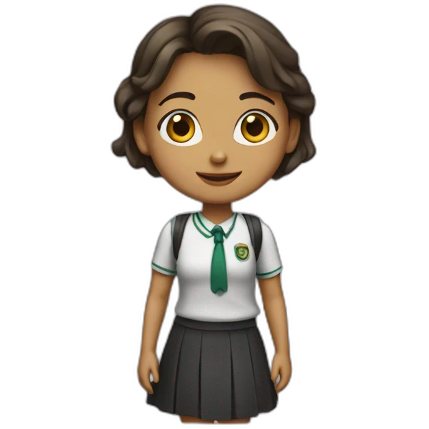 School girl con falda emoji