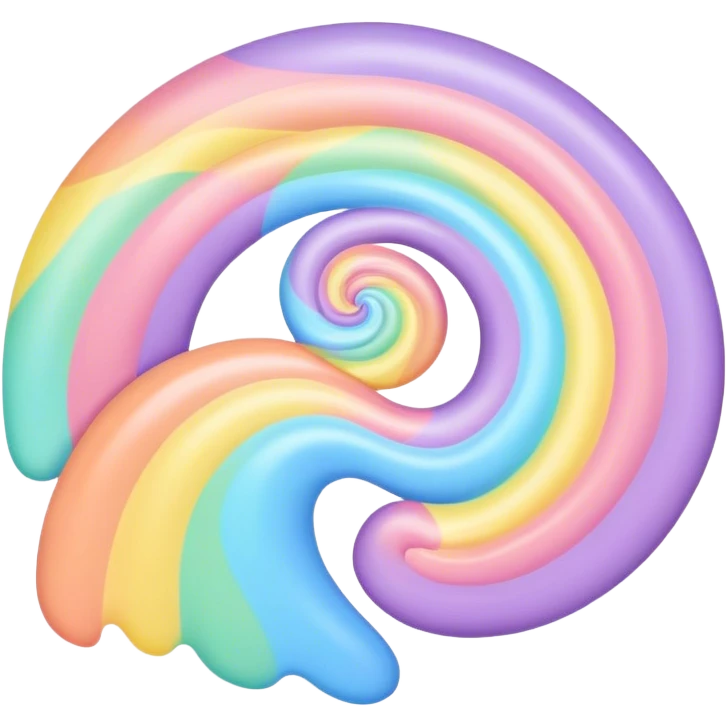 melted pastel swirly rainbow background  emoji