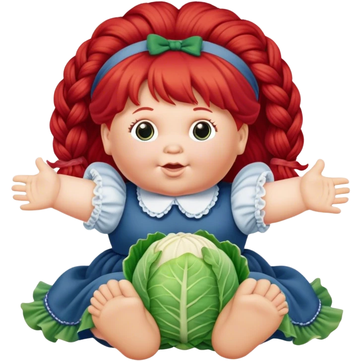 vintage cabbage patch doll red hair emoji