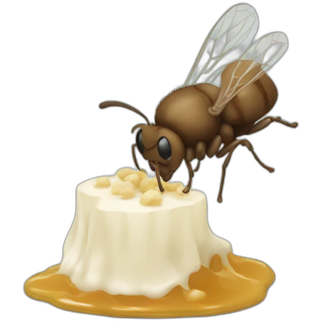 caca qui mange une mouche emoji