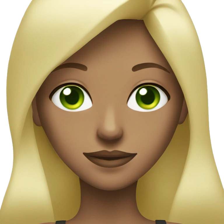 Gym Fitness Blonde Girl With Green Eyes emoji