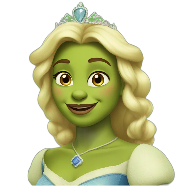 Shrek as a Disney princess emoji
