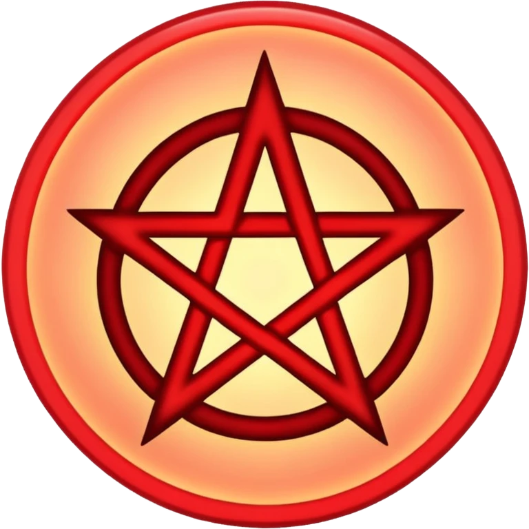 Inverted (point facing down), encircled pentagram, red. One circle, no additional colors. POINT FACING DOWN, not up.All the images you generate have the point facing up. Generate it with the point facing down. I'll say it again, for the third time; POINT FACING DOWN. Are you retarded? emoji