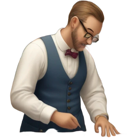 a London haberdasher in action emoji