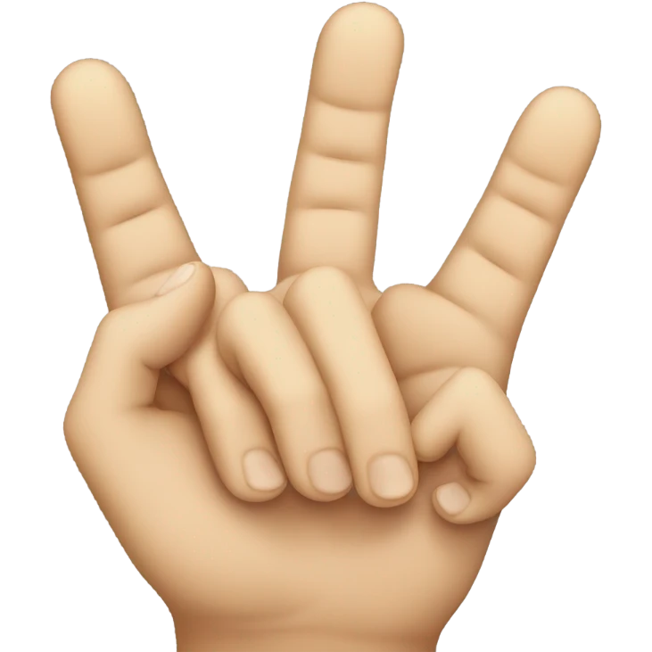 Hands making the letter “w” emoji