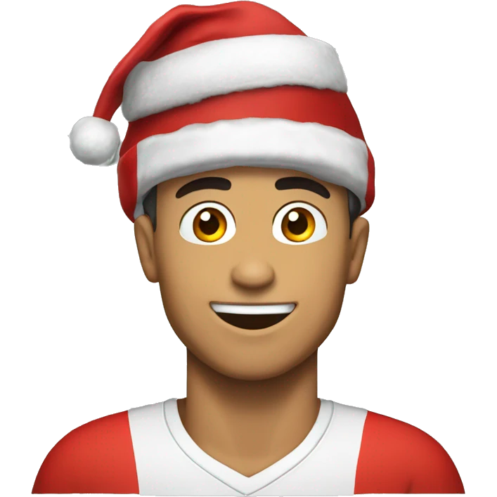 cristiano ronaldo with santa hat emoji