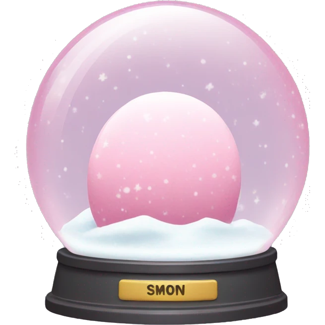 Pastel pink snow globe emoji